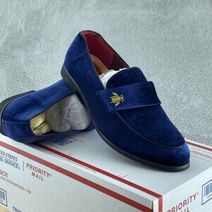 FLQL Men's Oxford Slip On Loafer Memory Foam Velvet Purple K26 Size 8 NWOB S119